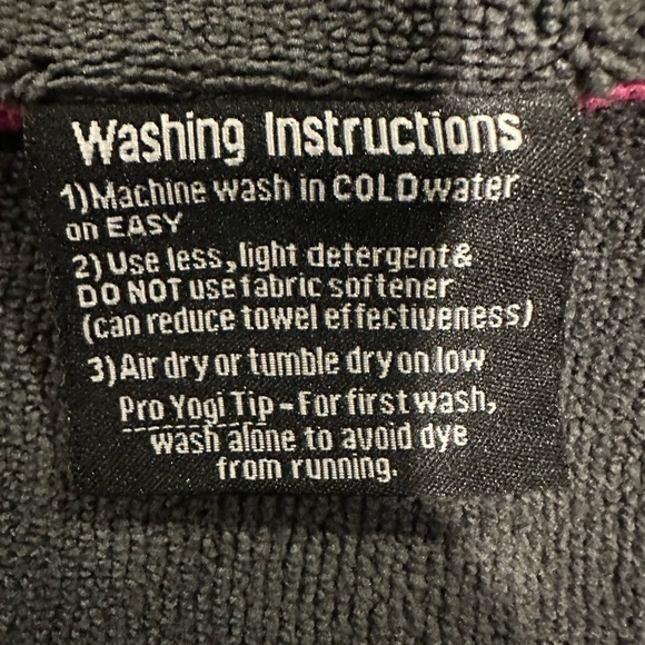 Gray and Pink Yoga Towel - Picture 5 of 6